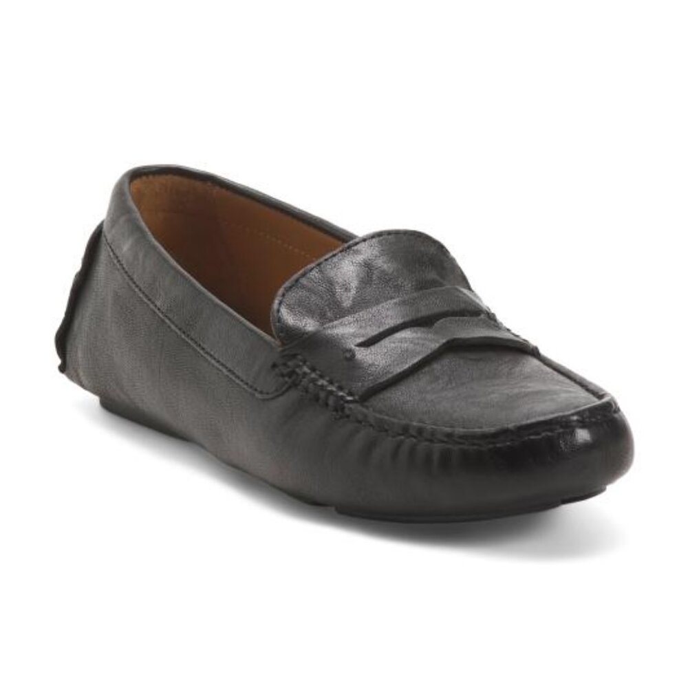 JOHNSTON AND MURPHY Leather Maggie Comfort Penny Loafers - Picture 1 of 3
